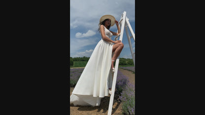 Abel A-line Scoop Ivory Wedding dress