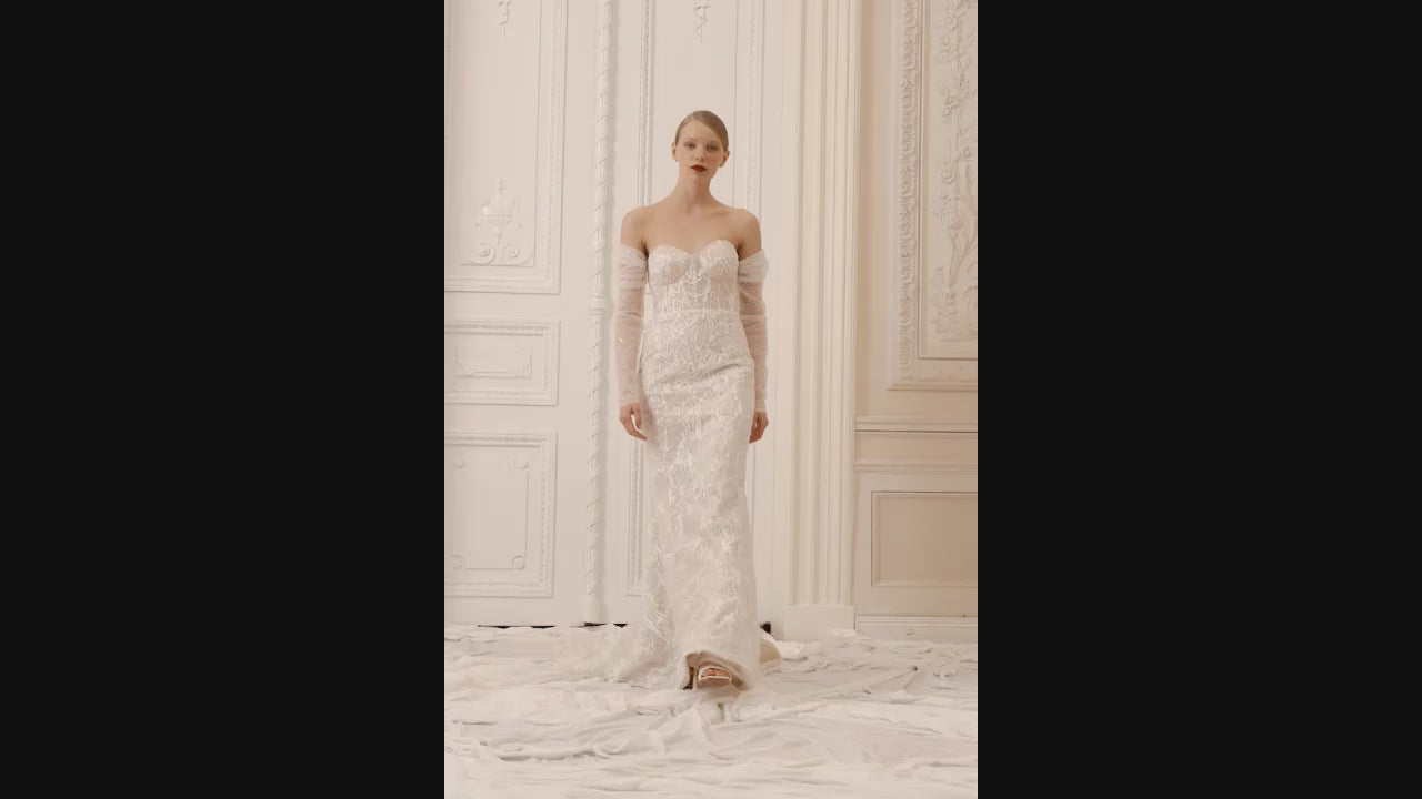 Sophia Trumpet/Mermaid Sweetheart Nude Wedding dress video