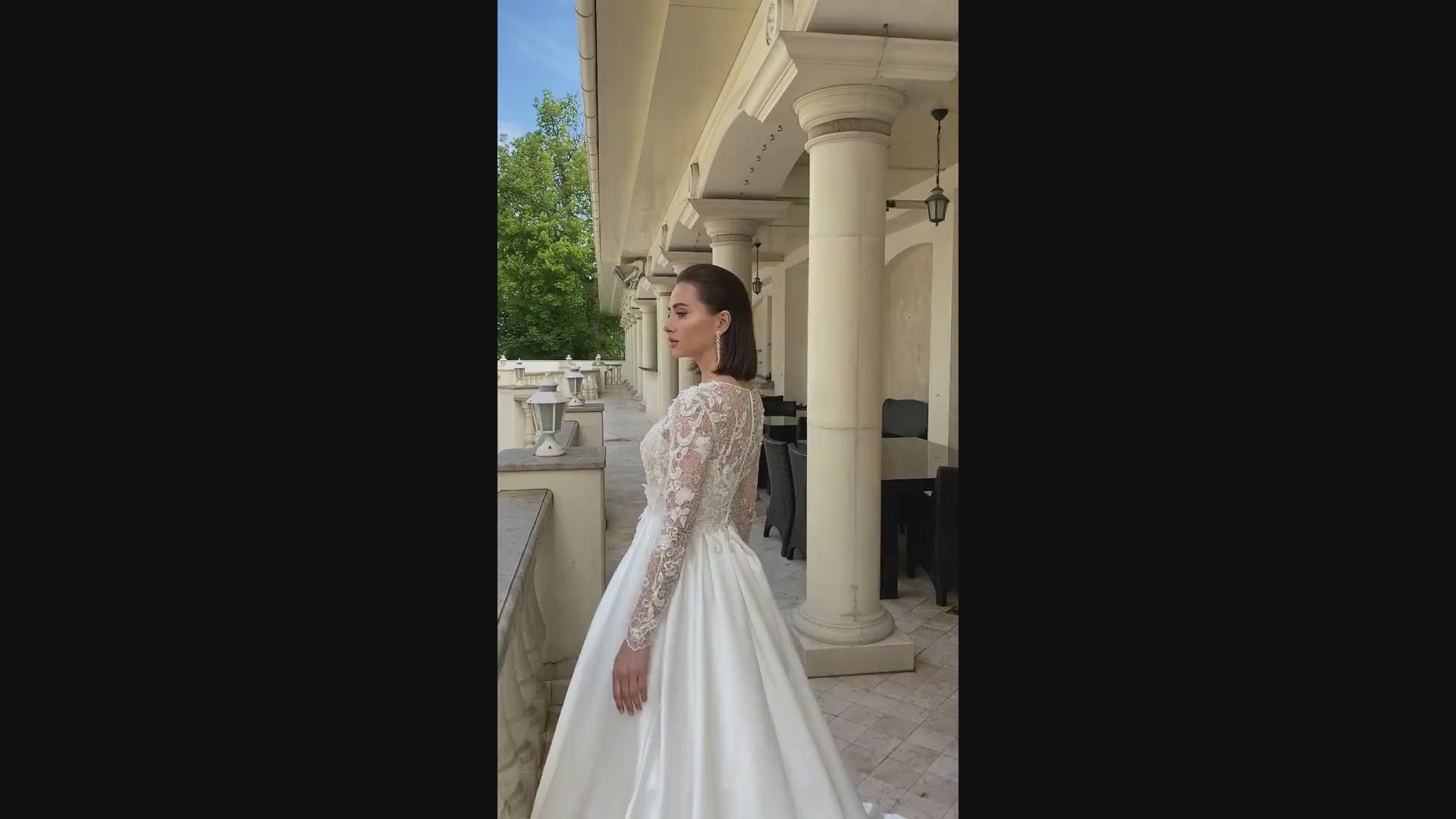 Vilette A-line Jewel Milk Wedding dress video