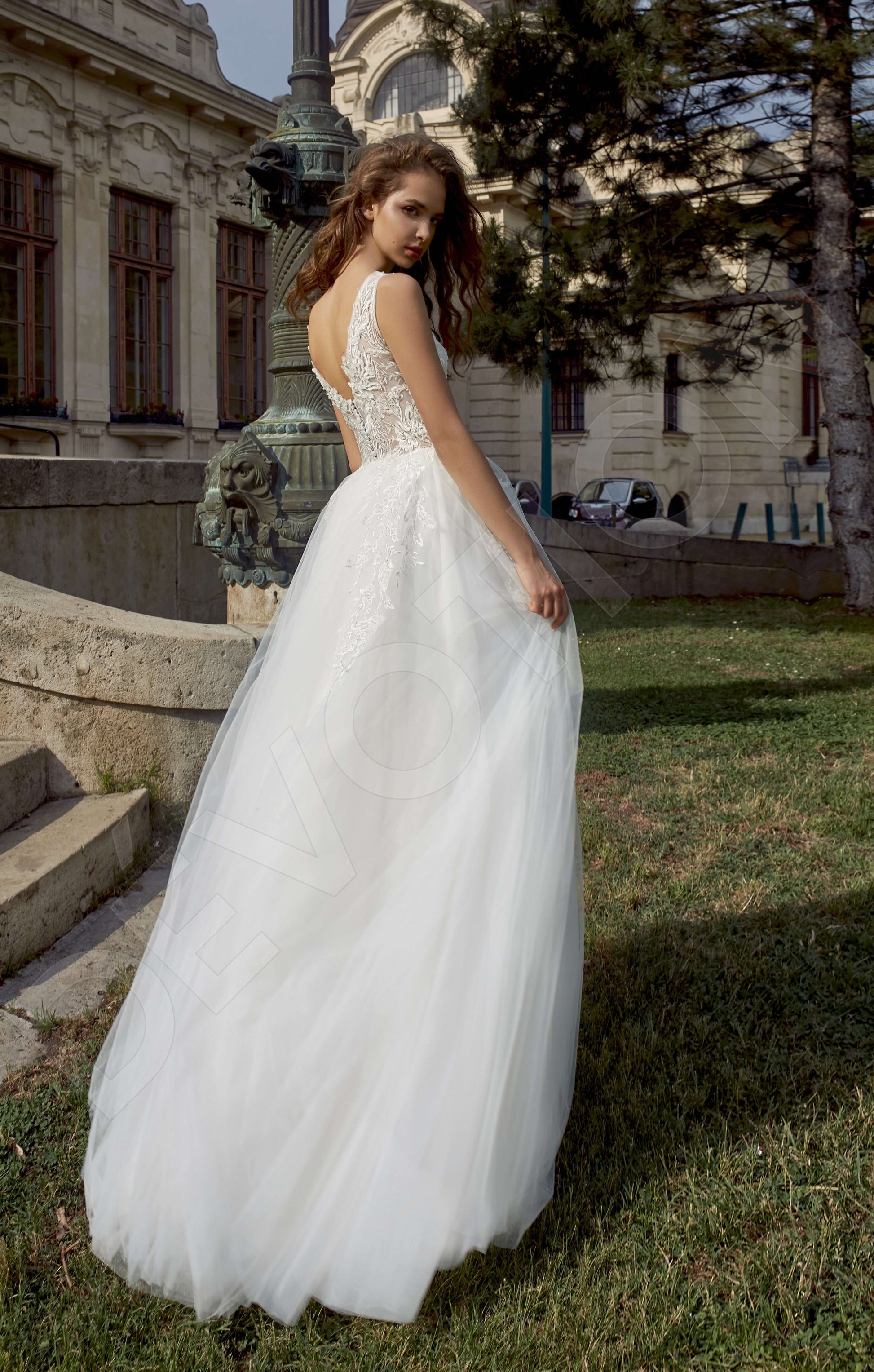 Kelmania A-line Boat/Bateau White Wedding dress