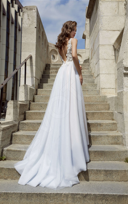 Lorimille A-line Illusion White Milk Wedding dress