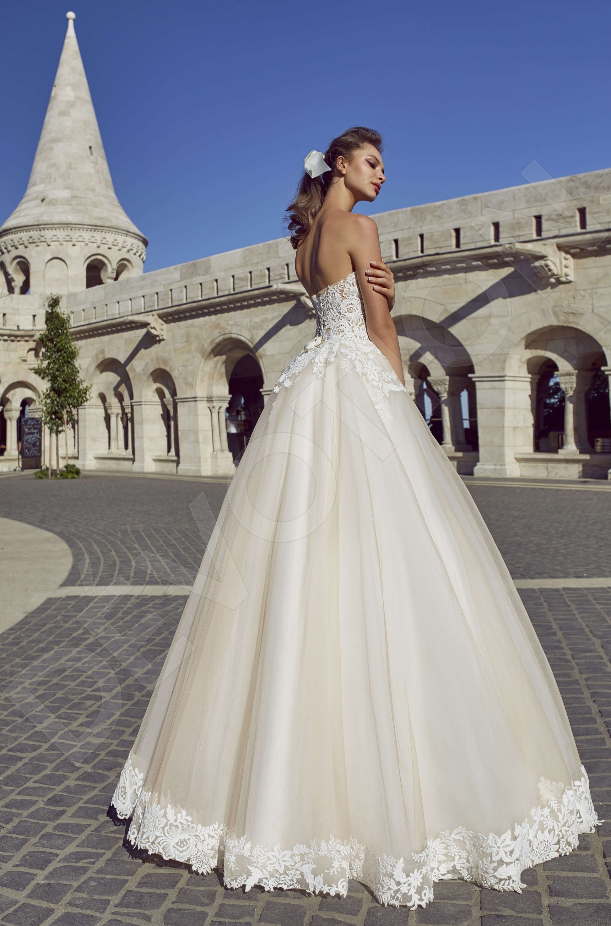 Samille Princess/Ball Gown Straight across Ivory Wedding dress