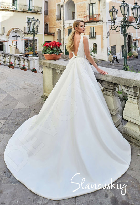 Payson A-line Illusion Ivory Wedding dress