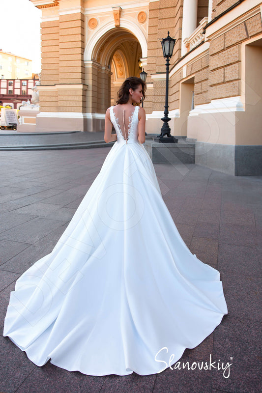 Estemiria A-line Illusion Ivory Wedding dress