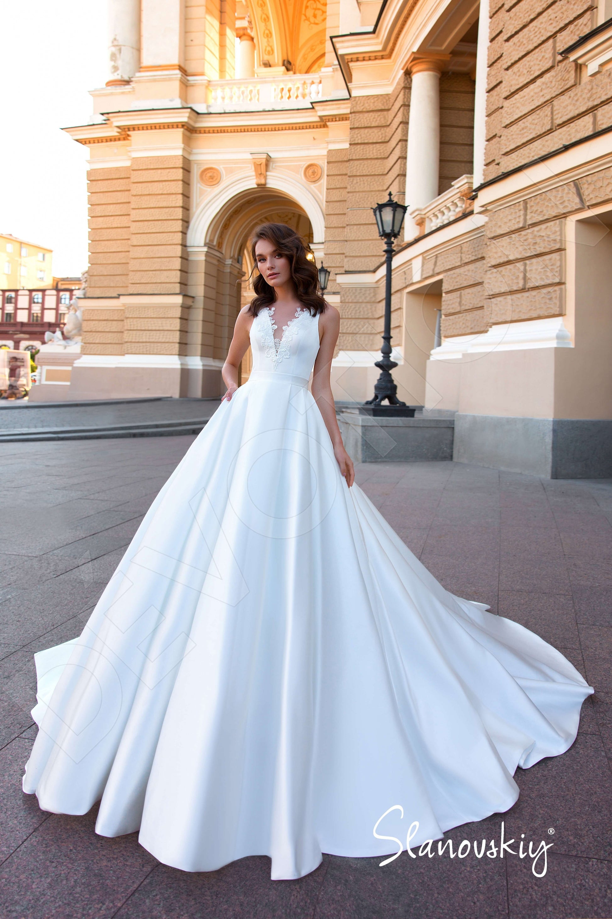 Estemiria A-line Illusion Ivory Wedding dress