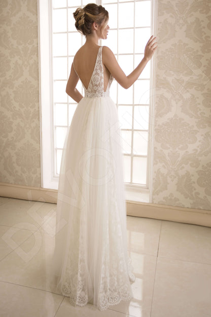 Berenice Open back A-line Sleeveless Wedding Dress Back