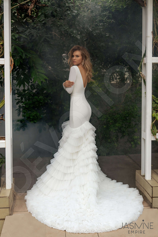 Bonita Trumpet/Mermaid Illusion Ivory Wedding dress