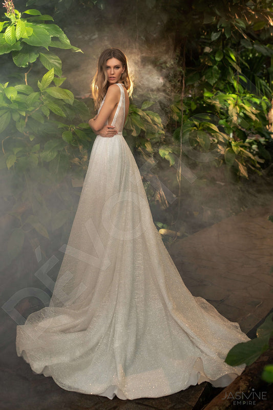 Eliza A-line V-neck Ivory Wedding dress