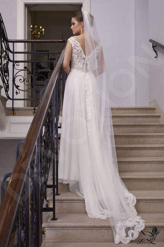 Anan A-line Illusion Ivory Wedding dress