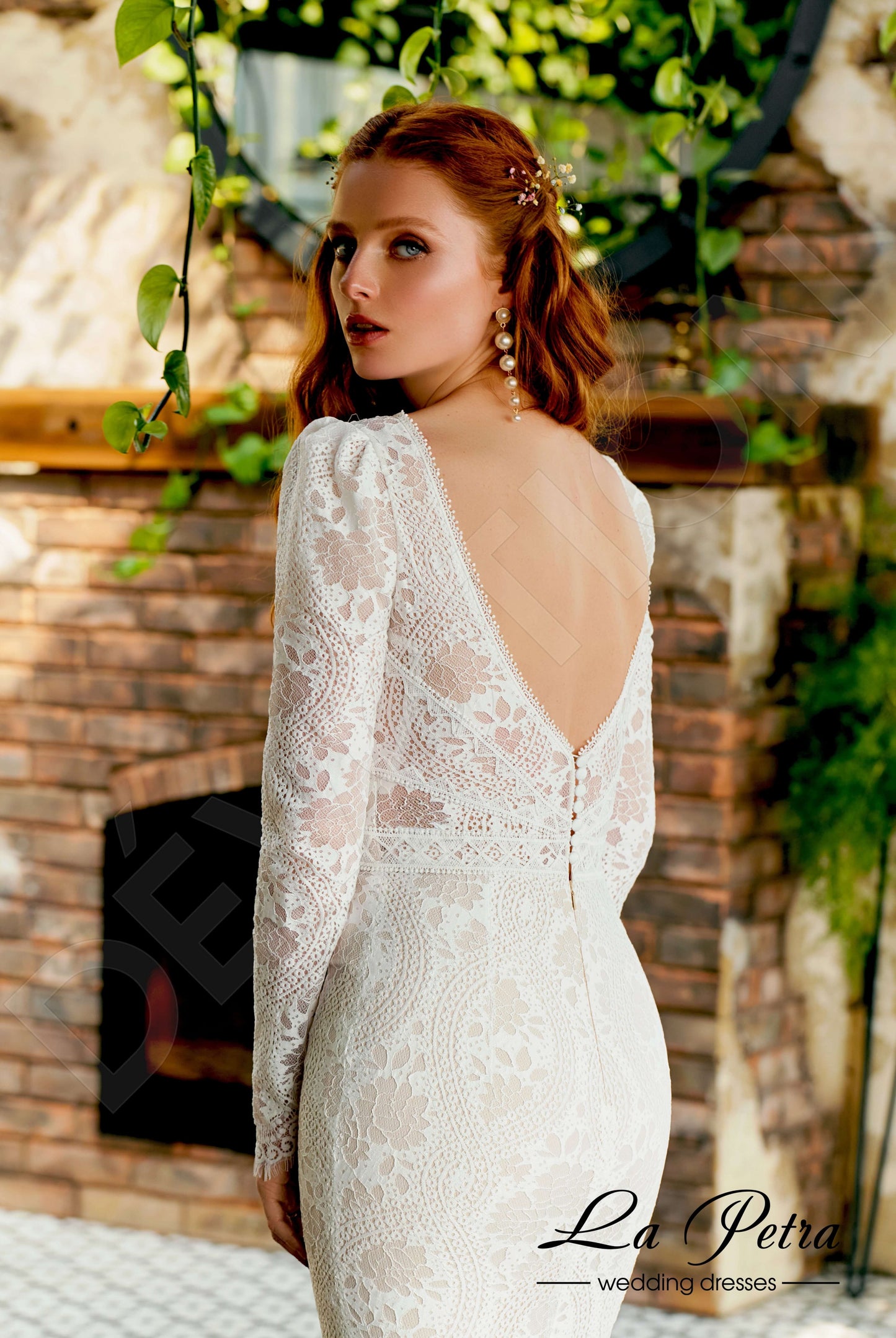 Marlissa Open back Trumpet/Mermaid Long sleeve Wedding Dress 4