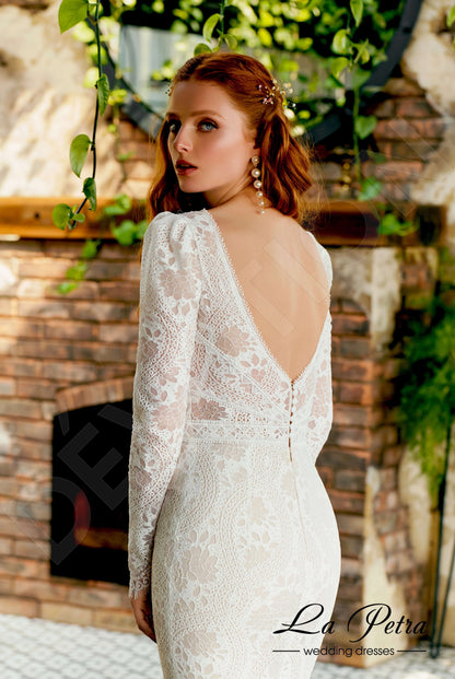 Marlissa Open back Trumpet/Mermaid Long sleeve Wedding Dress 4