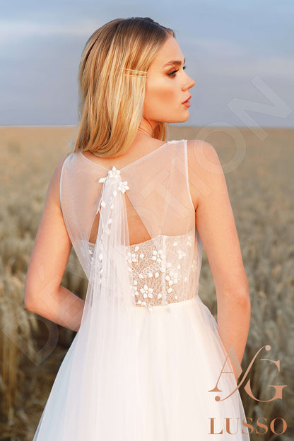 Tilly Illusion back A-line Sleeveless Wedding Dress 3