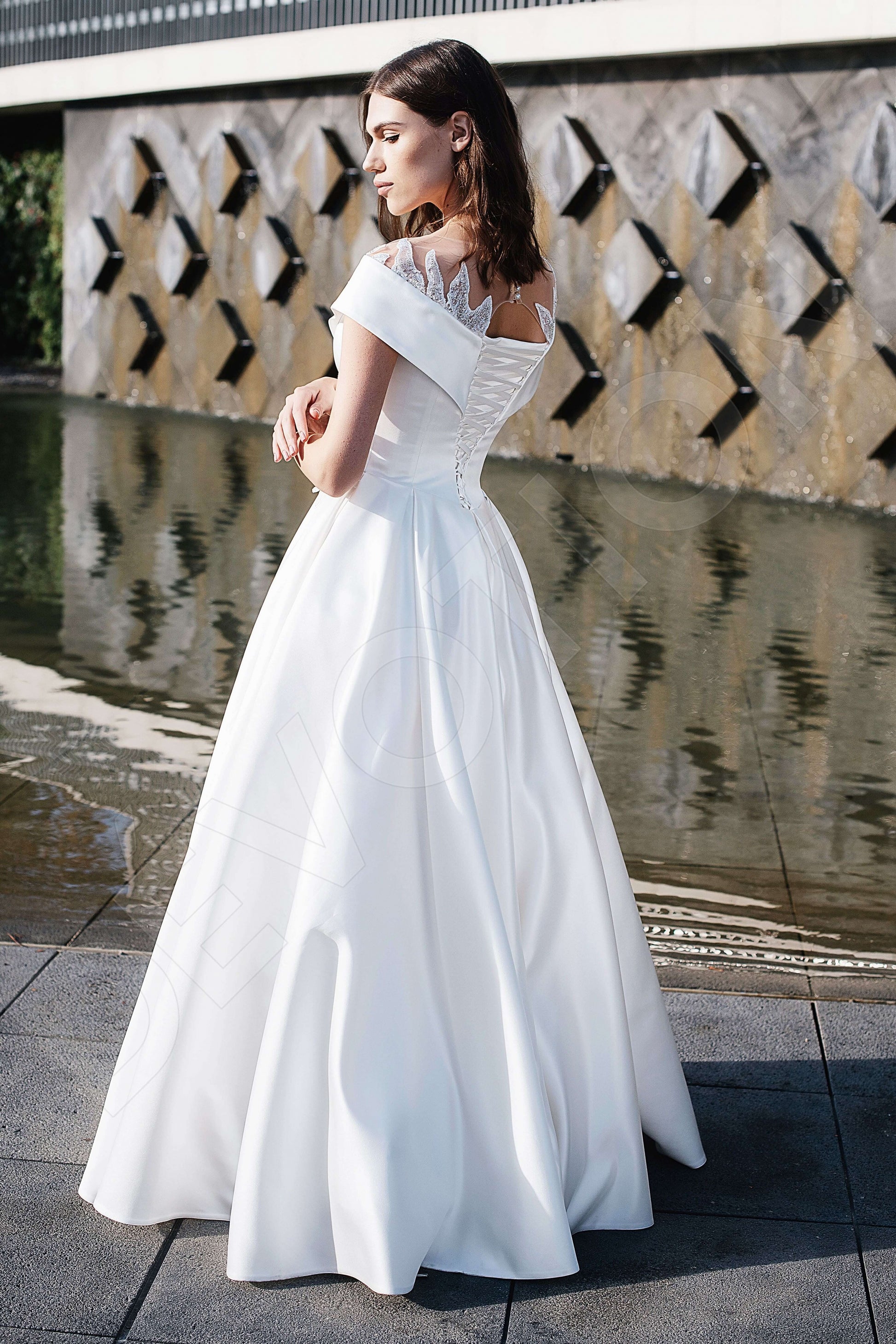 Shira A-line Illusion Ivory Wedding dress