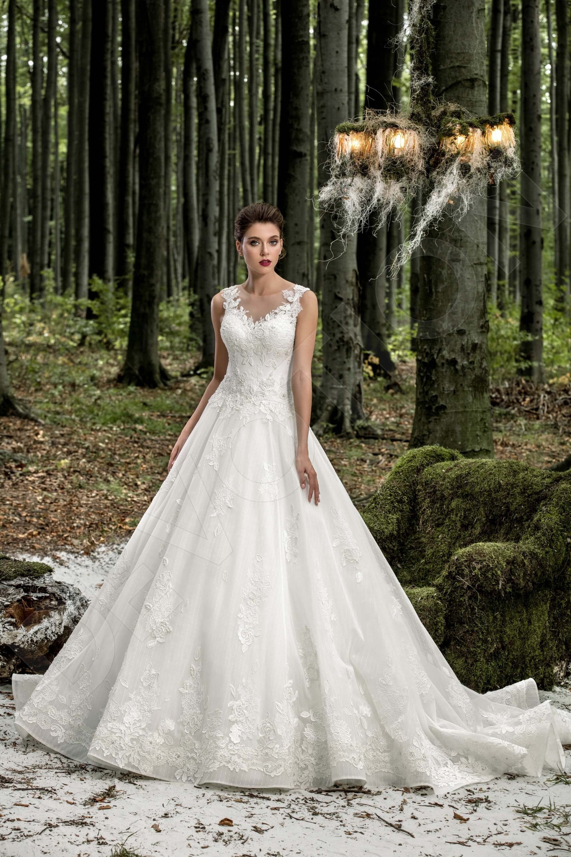 Philippa A-line Illusion Milk Wedding dress