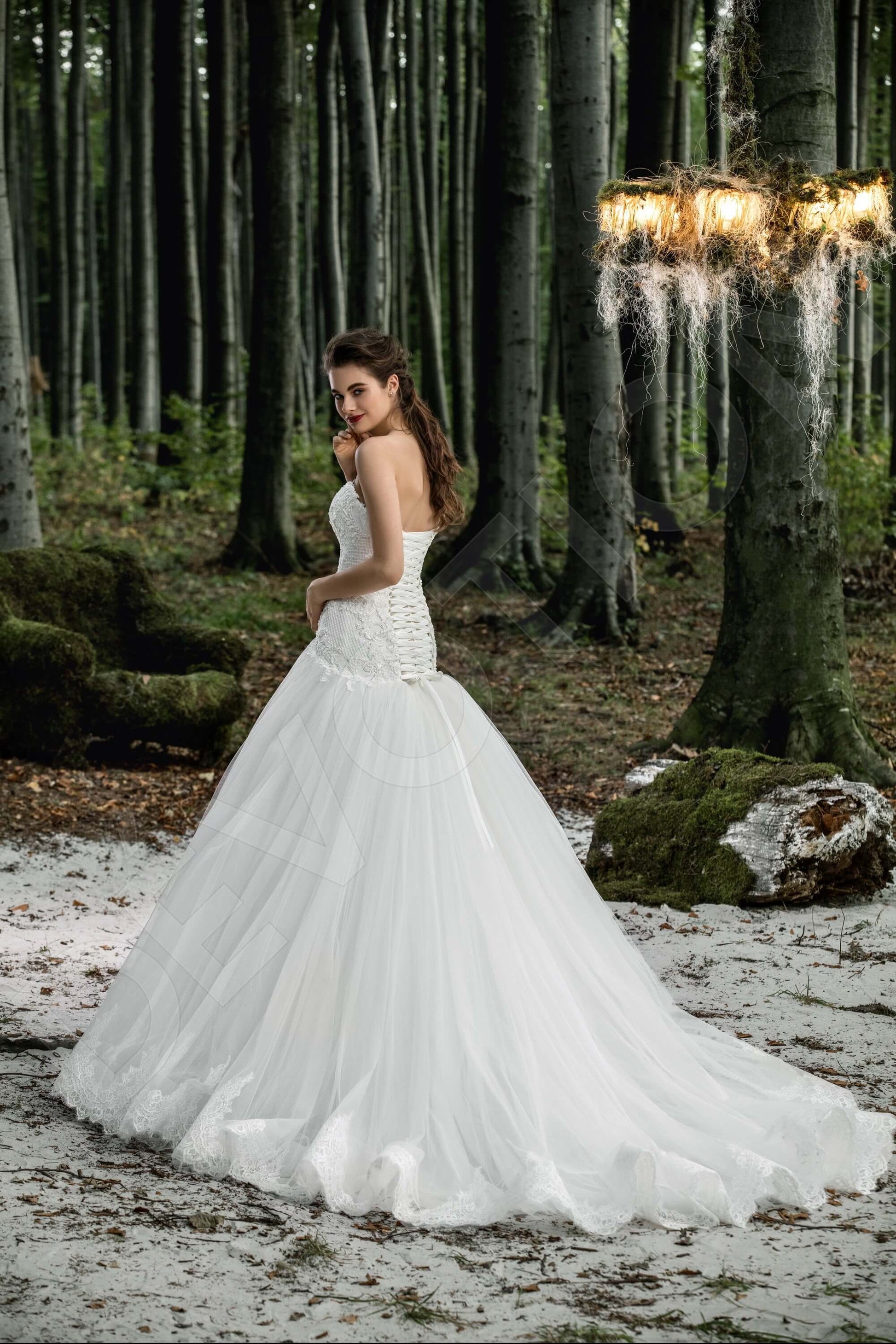 Lille Trumpet/Mermaid Sweetheart Milk Wedding dress