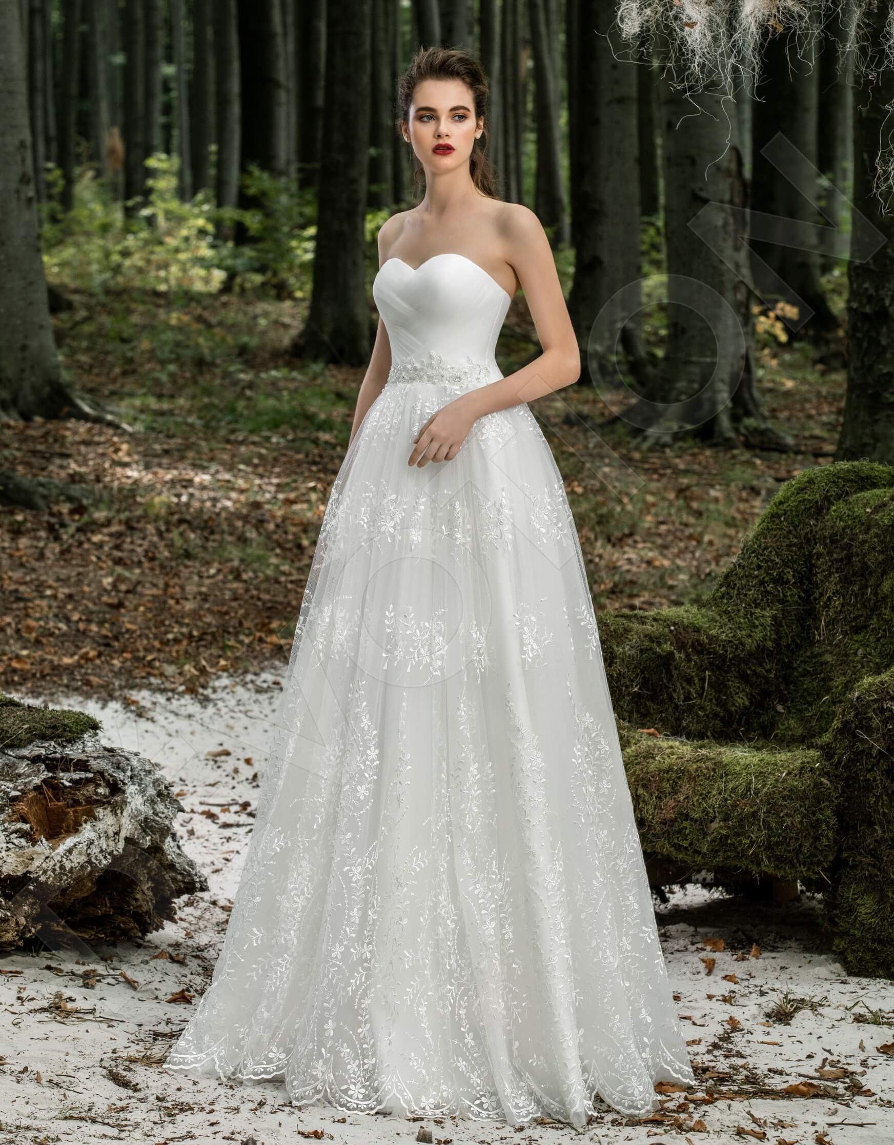 Lillie A-line Sweetheart Milk Wedding dress