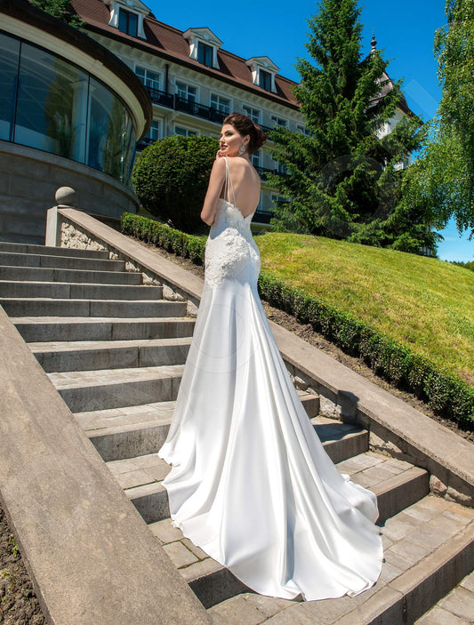 Marianna Trumpet/Mermaid Square Milk Powder Wedding dress