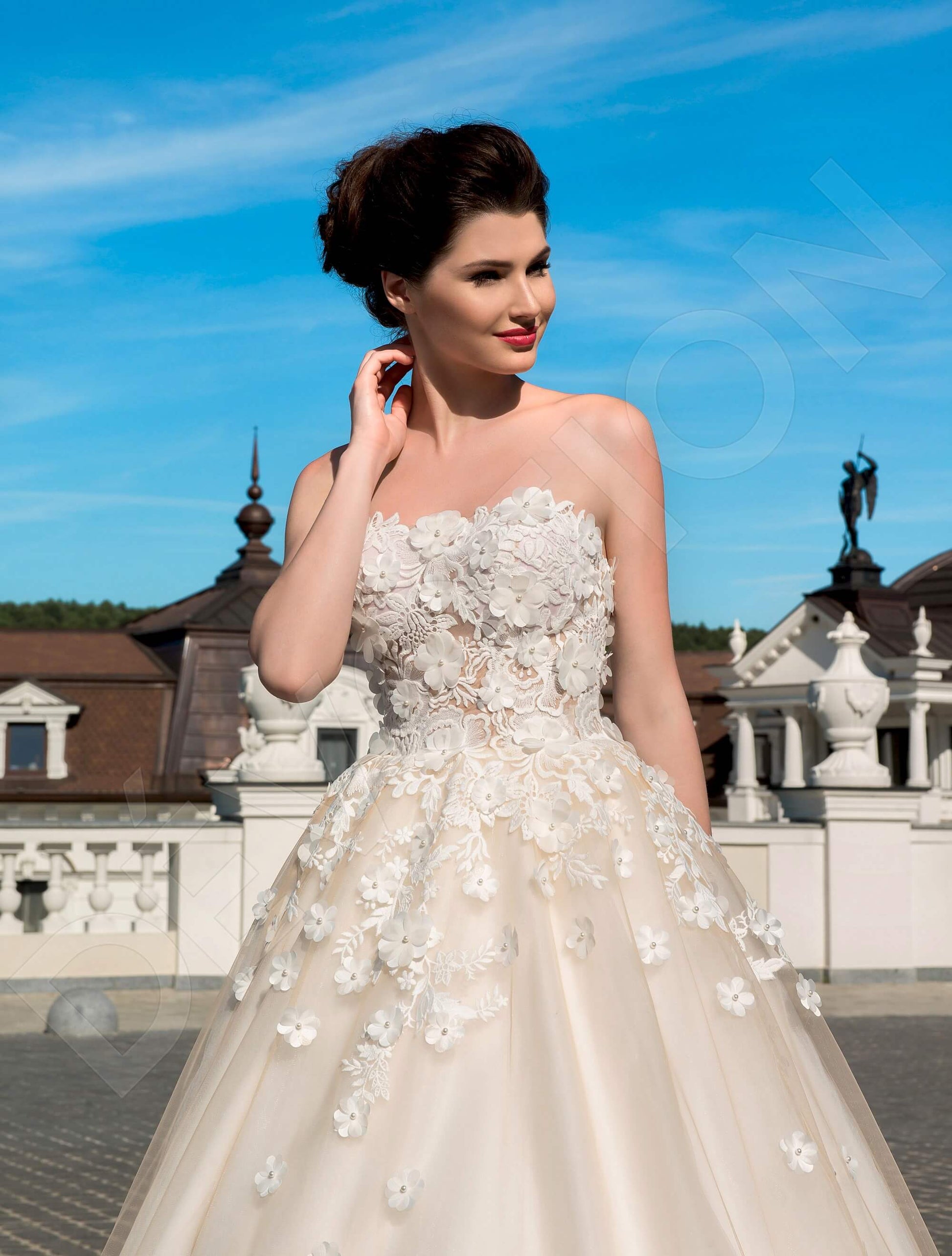 Jessamy Princess/Ball Gown Straight across Milk Cappuccino Wedding dress