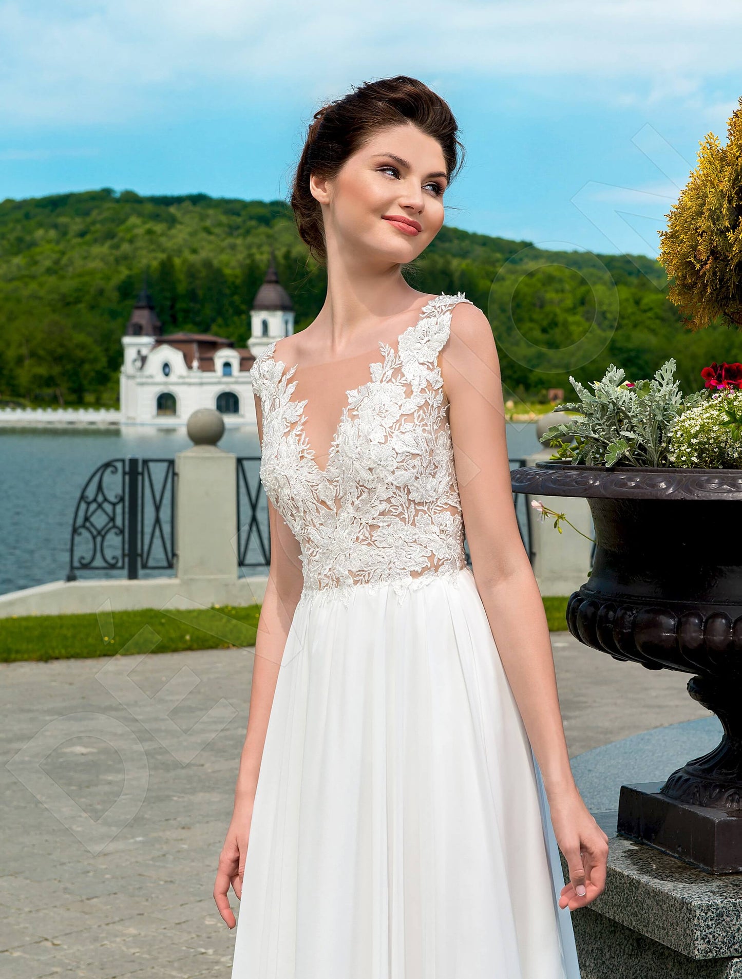 Eve Open back A-line Sleeveless Wedding Dress 2