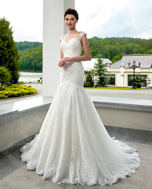 Nicoletta Trumpet/Mermaid Illusion Milk Wedding dress