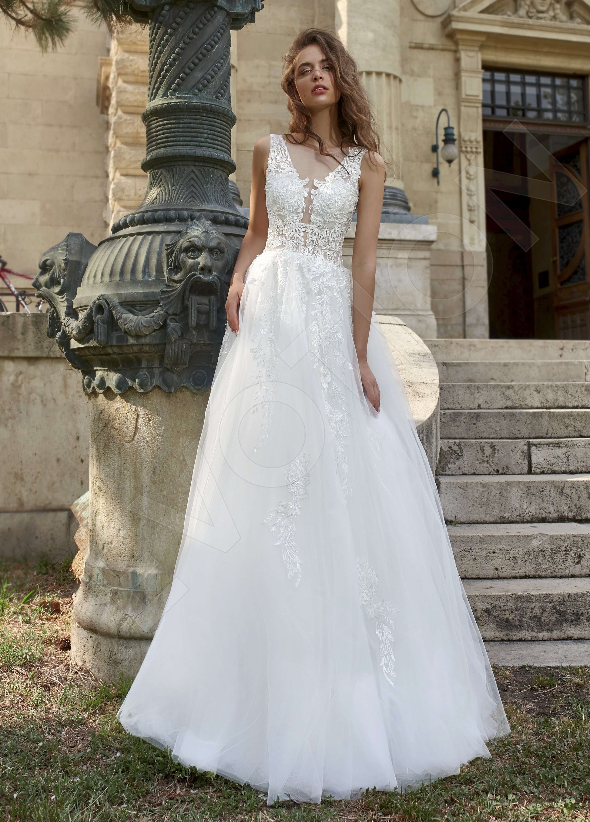 Kelmania A-line Boat/Bateau White Wedding dress