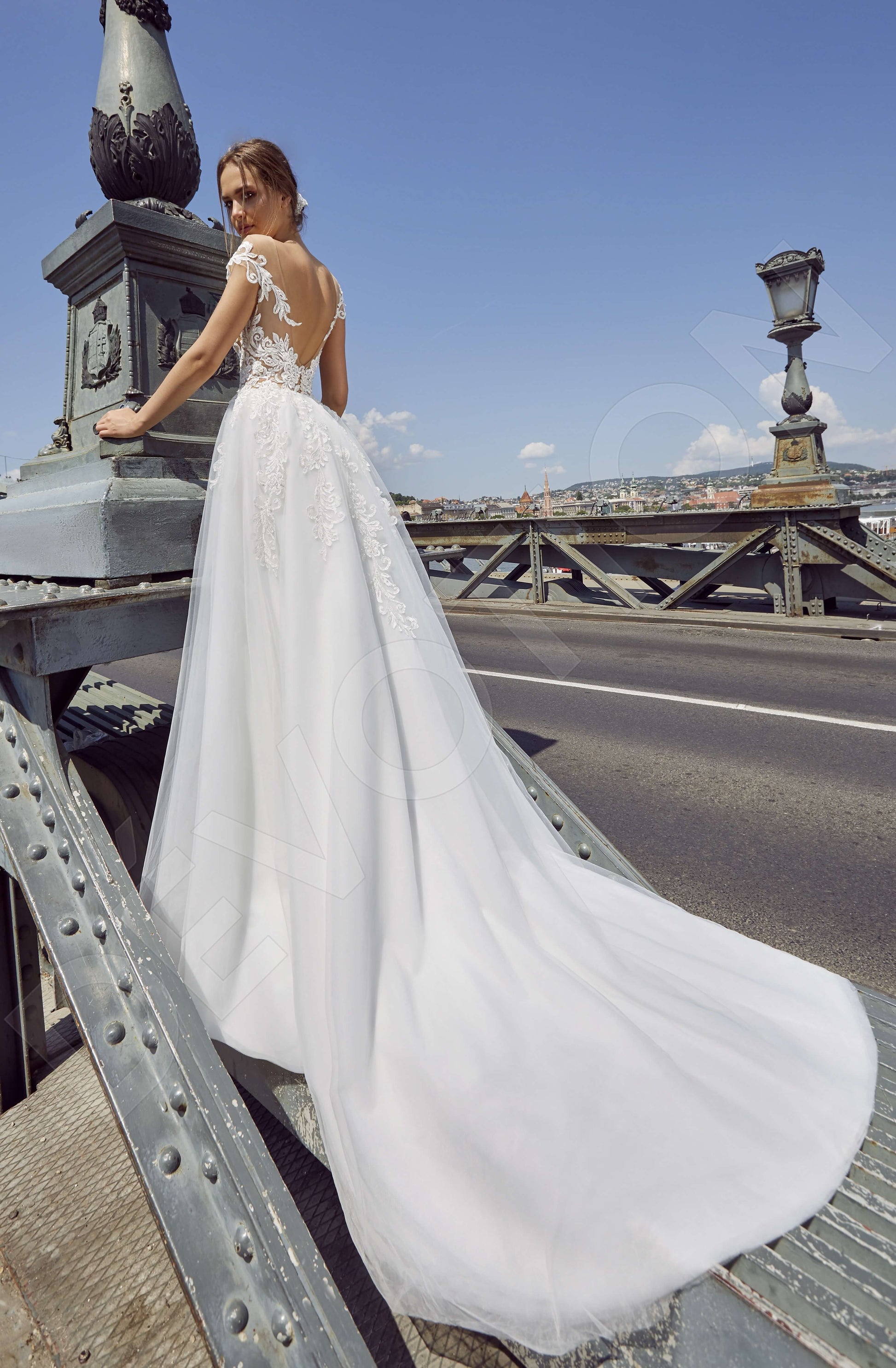 Madlen A-line Illusion White Wedding dress