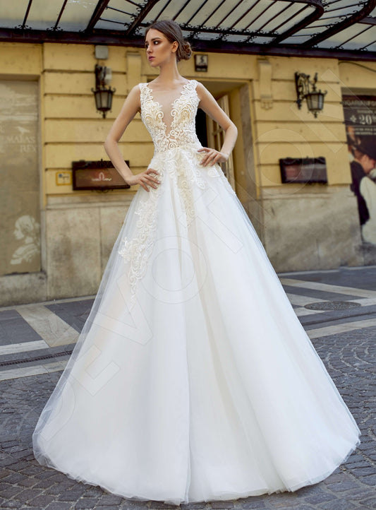 Bellaria A-line Illusion Milk Wedding dress