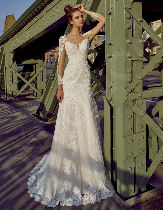 Samuella Trumpet/Mermaid Illusion Ivory Wedding dress