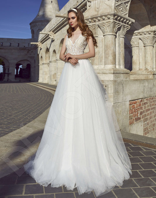 Sevilia A-line Illusion Milk Wedding dress