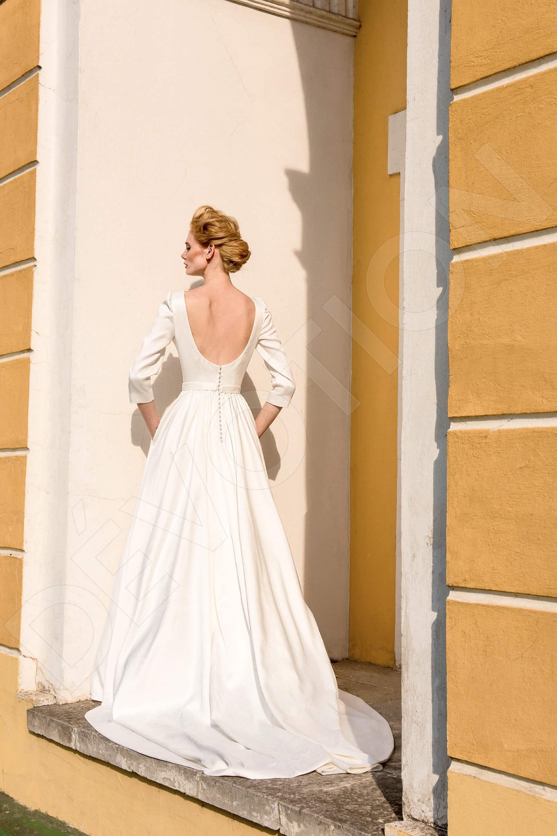 Anetta A-line Boat/Bateau Lightivory Wedding dress