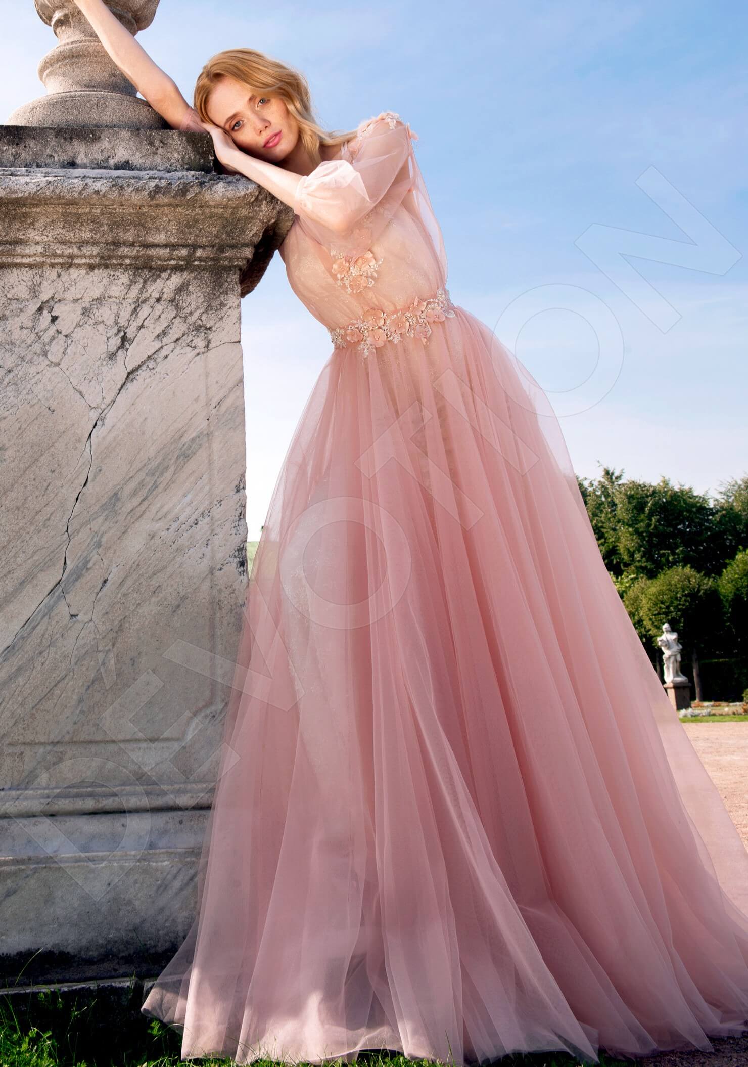 Cassandia Princess/Ball Gown Jewel Pink Wedding dress