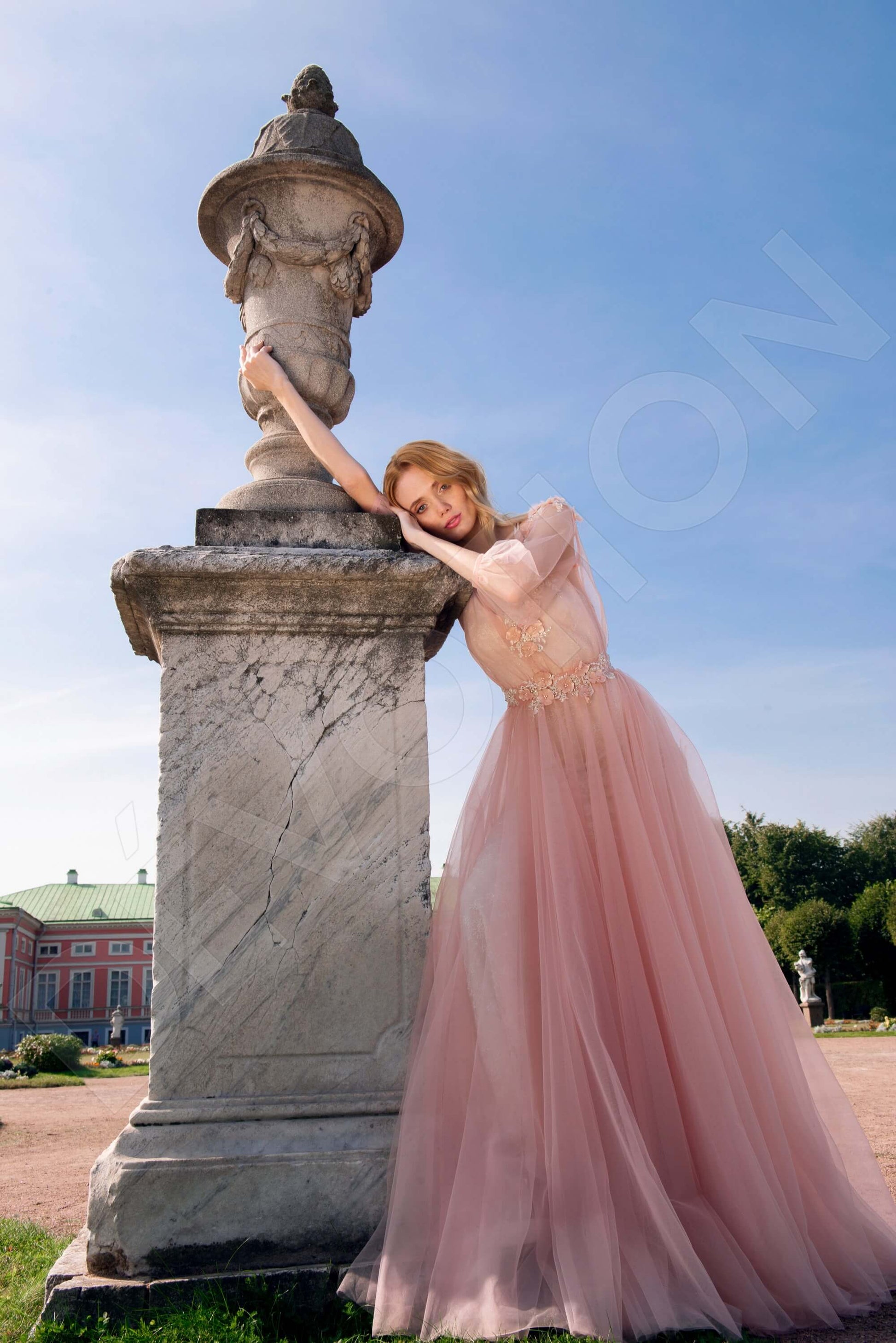 Cassandia Princess/Ball Gown Jewel Pink Wedding dress