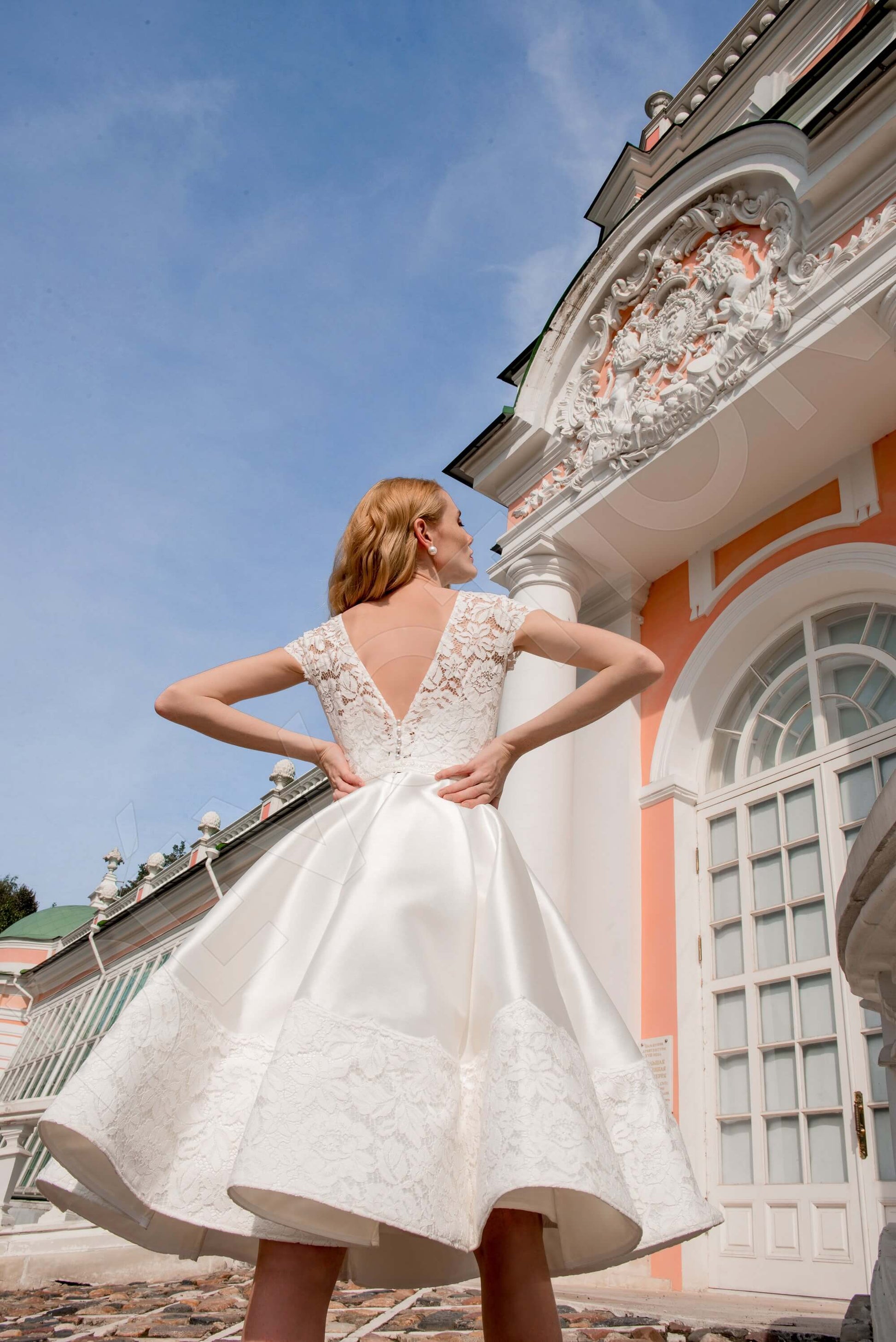 Ilma A-line Jewel Lightivory Wedding dress