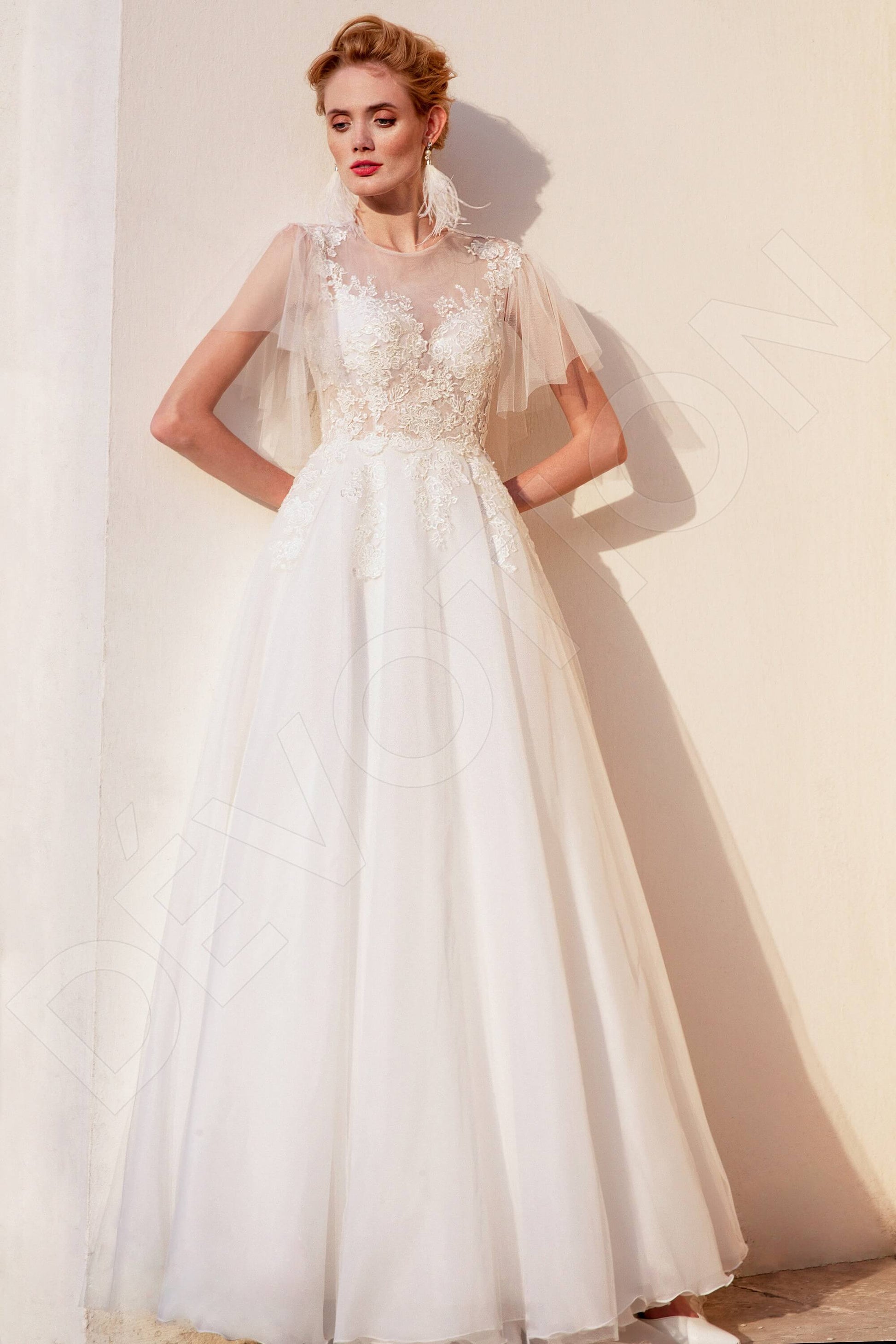 Teonilla Princess/Ball Gown Jewel Lightivory Wedding dress