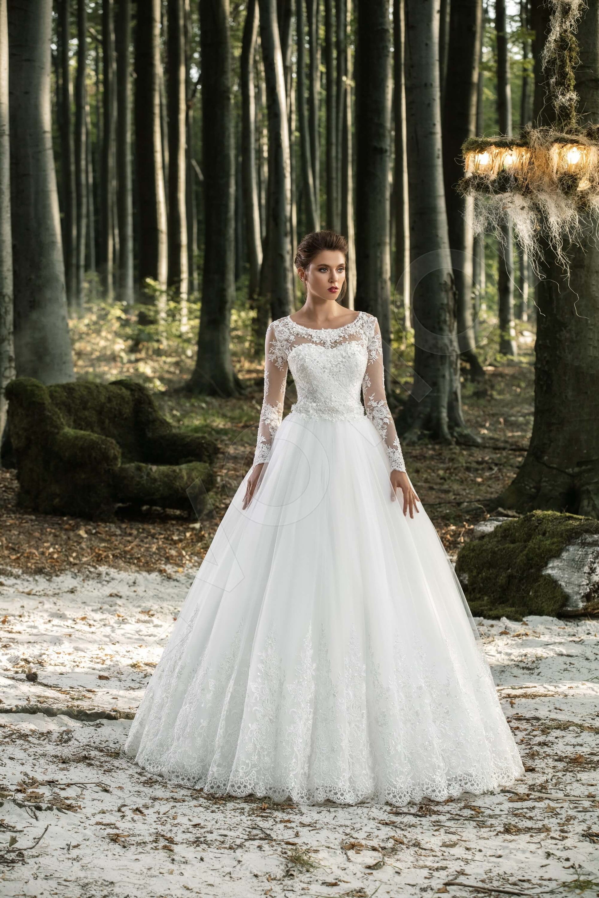 Octavia Princess/Ball Gown Boat/Bateau Milk Wedding dress