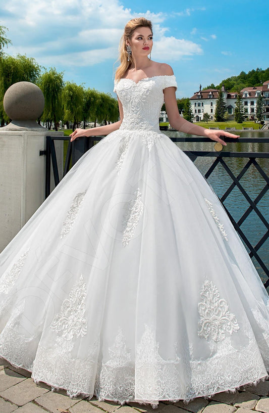 Nadine Princess/Ball Gown Off-shoulder/Drop shoulders Milk Wedding dress