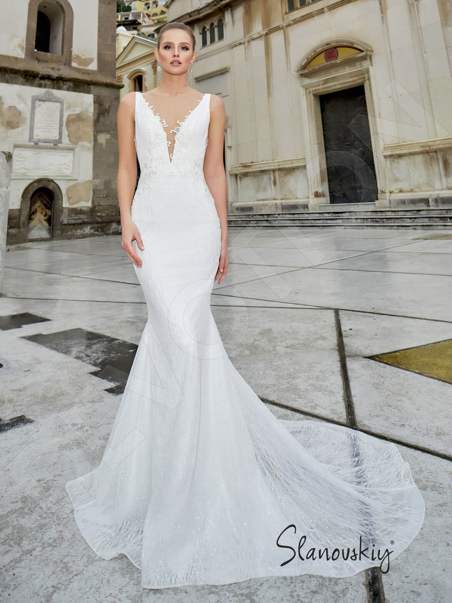 Kaisa Trumpet/Mermaid Illusion Ivory Wedding dress