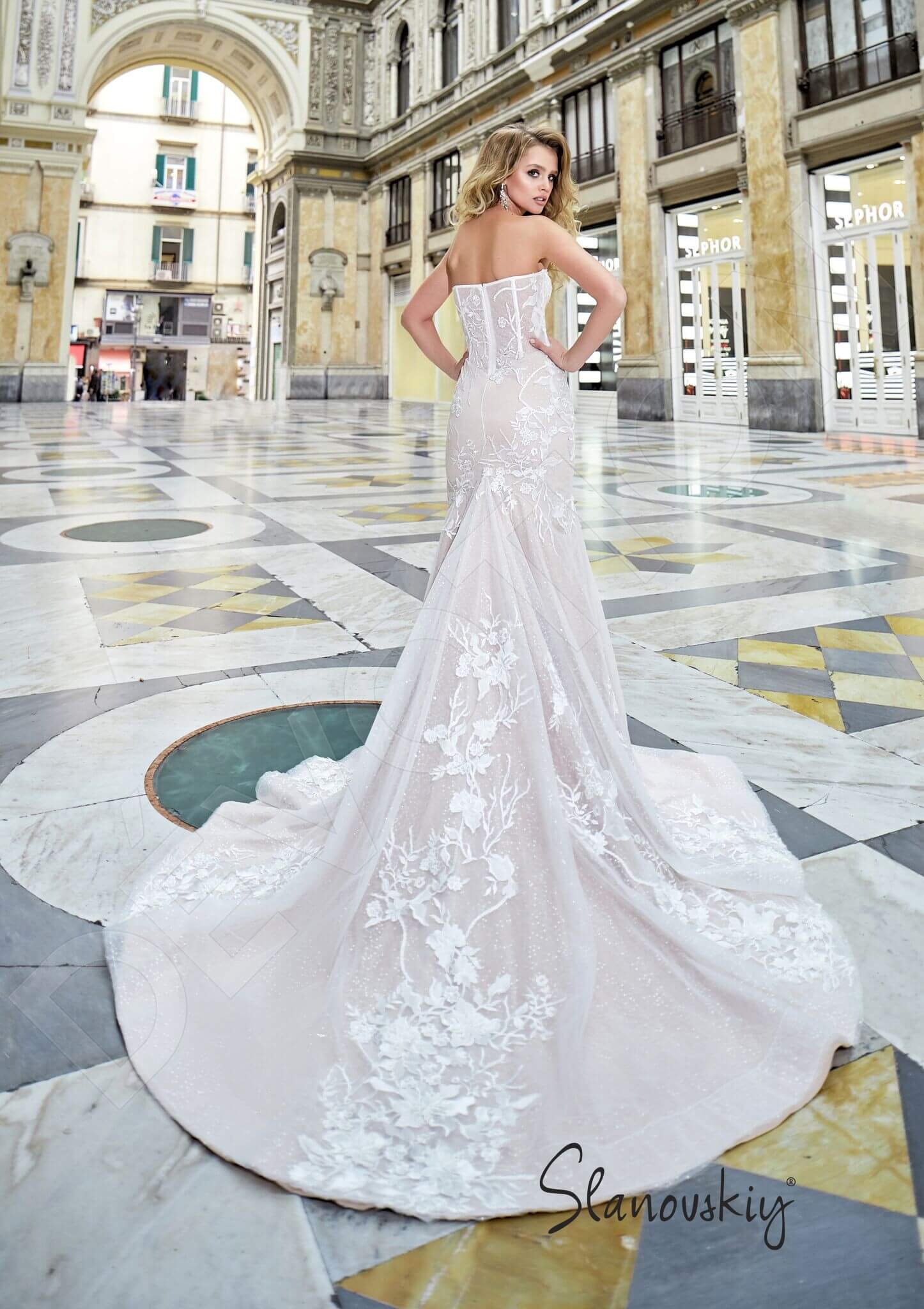 Milis Trumpet/Mermaid Sweetheart Nude Powder Wedding dress