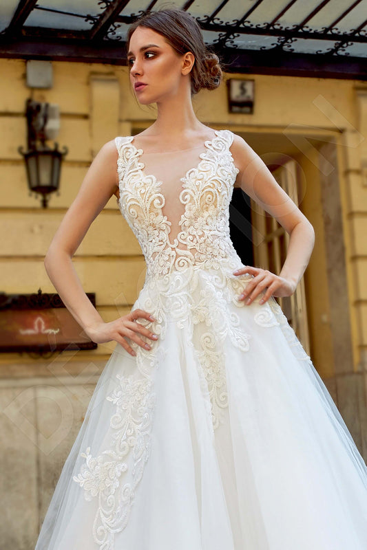 Bellaria A-line Illusion Milk Wedding dress