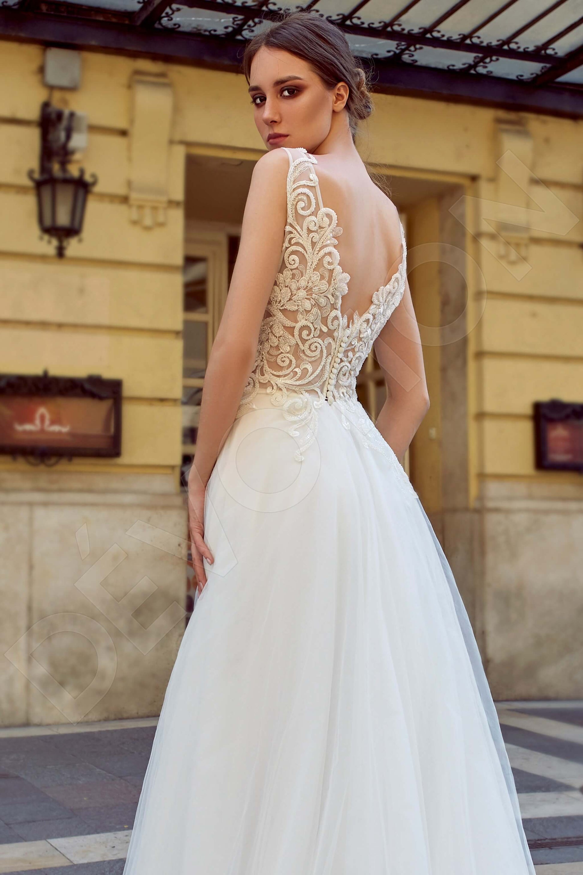 Bellaria A-line Illusion Milk Wedding dress