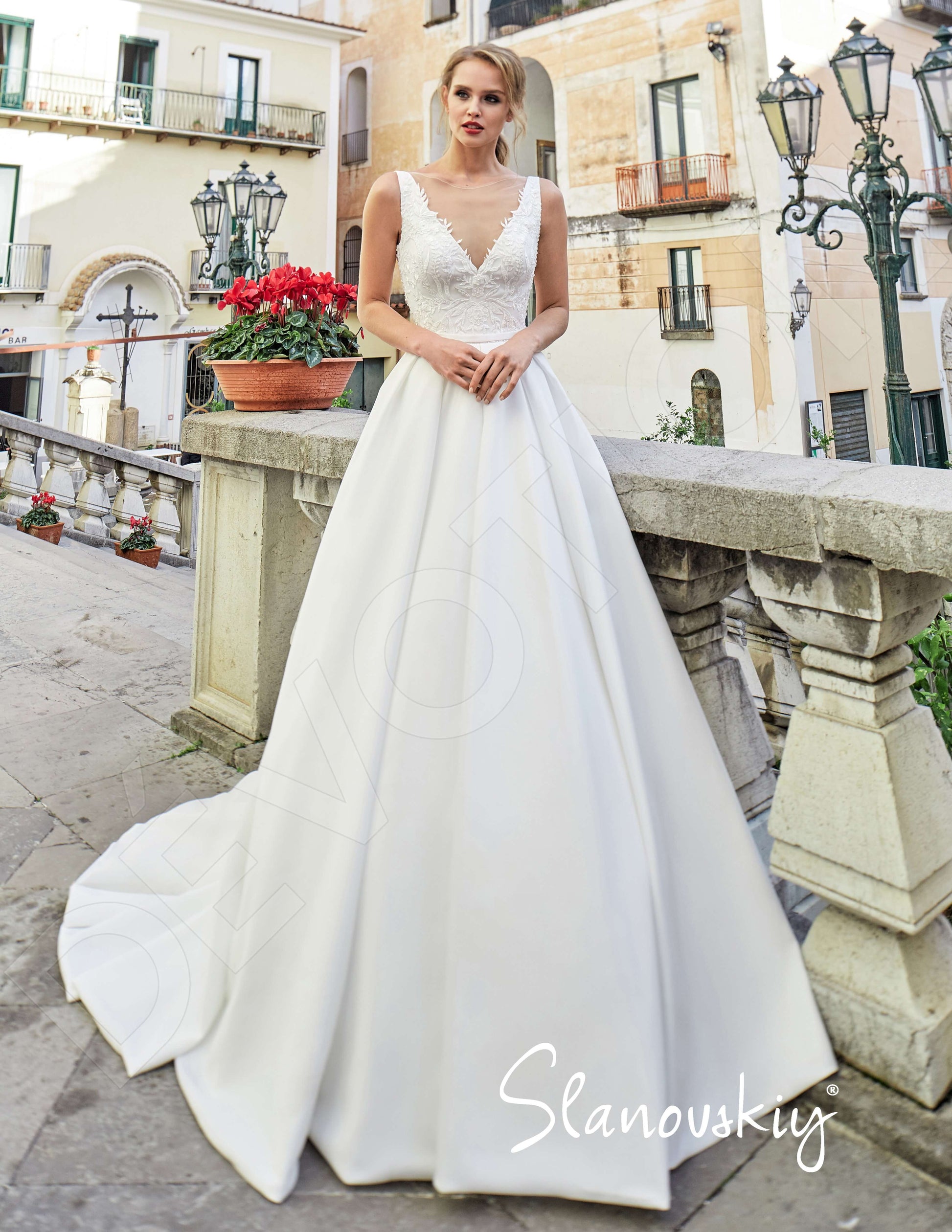 Payson A-line Illusion Ivory Wedding dress