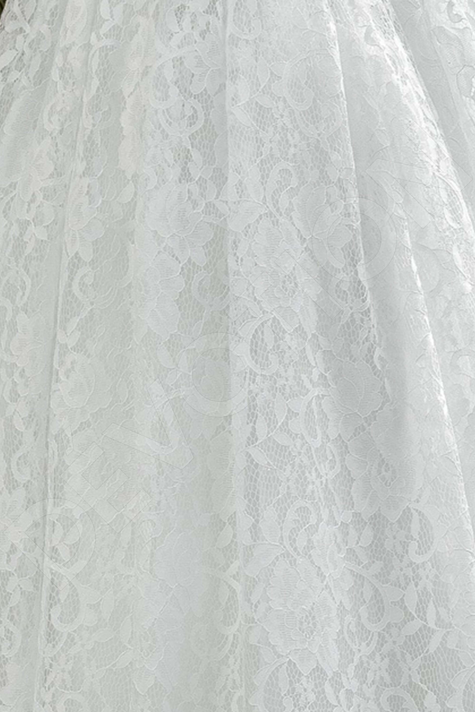 Jerusha A-line Boat/Bateau Milk Wedding dress