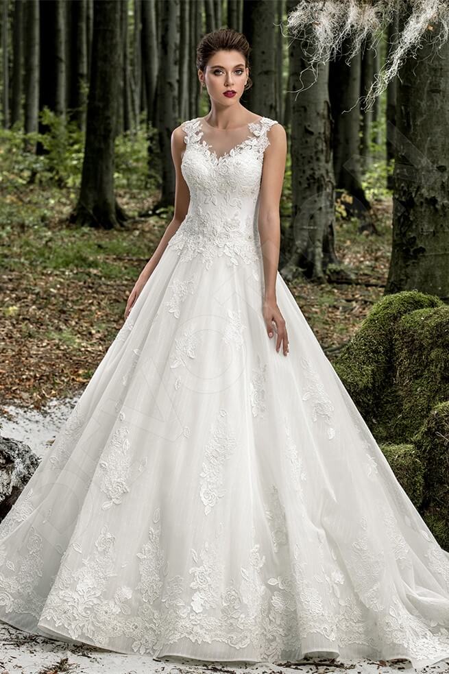 Philippa A-line Illusion Milk Wedding dress