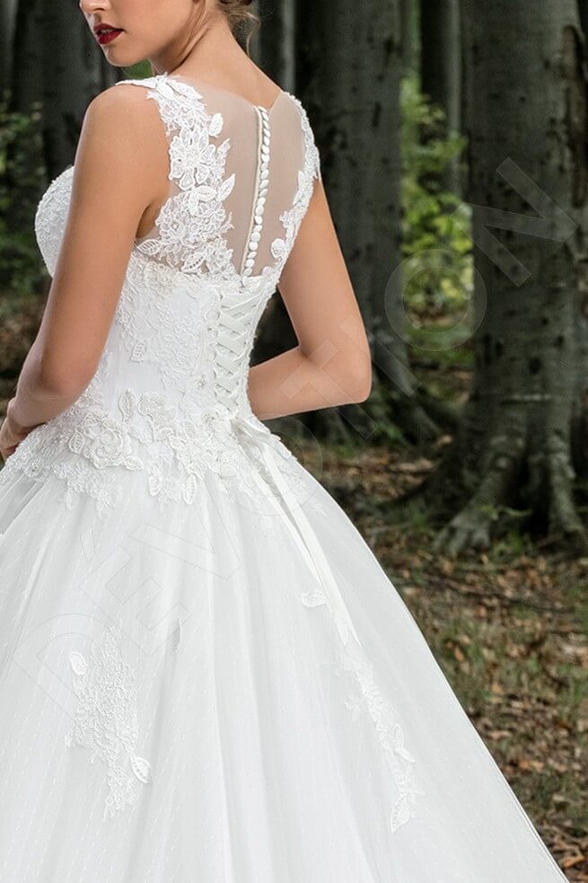 Philippa A-line Illusion Milk Wedding dress