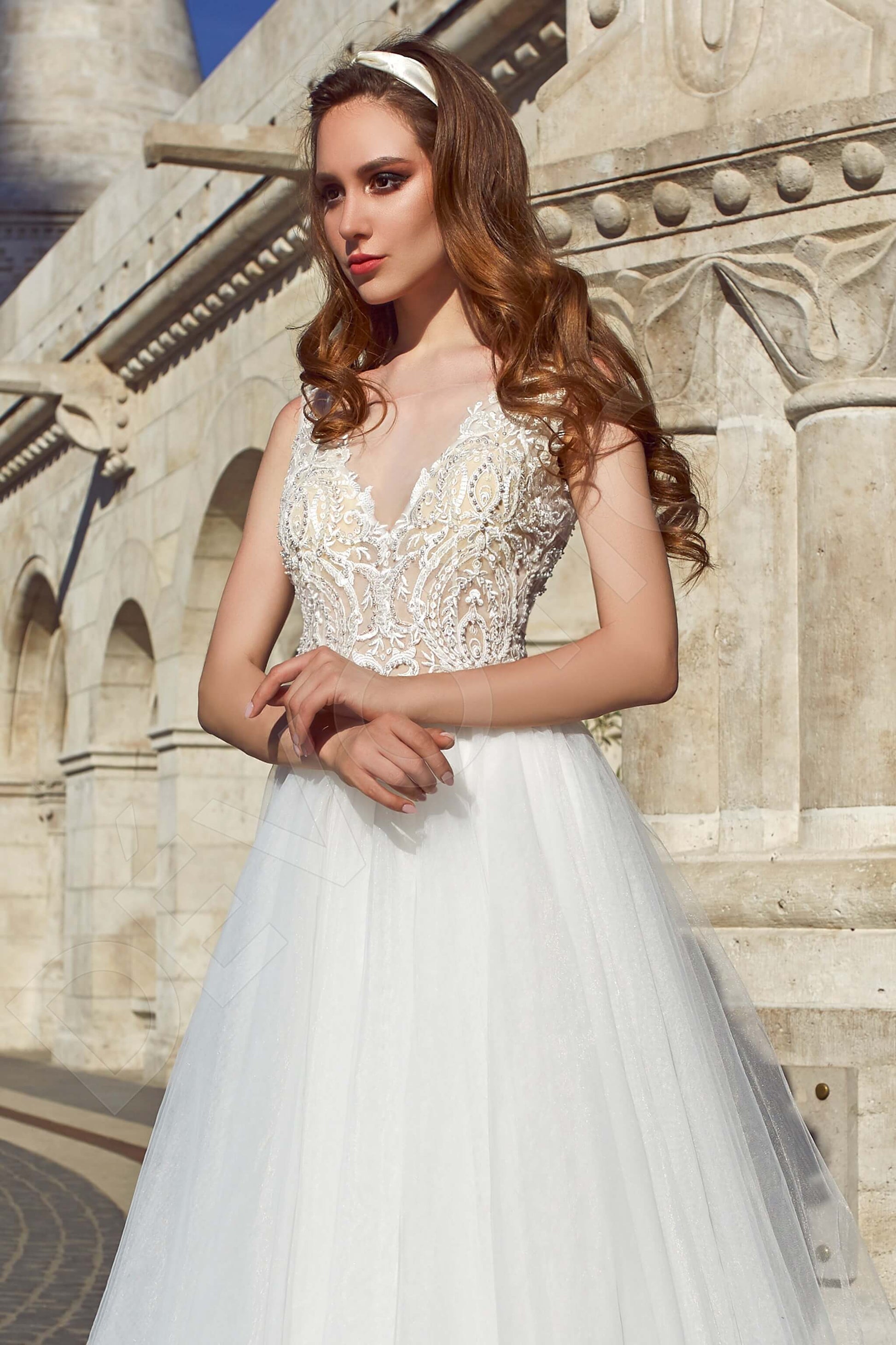 Sevilia A-line Illusion Milk Wedding dress