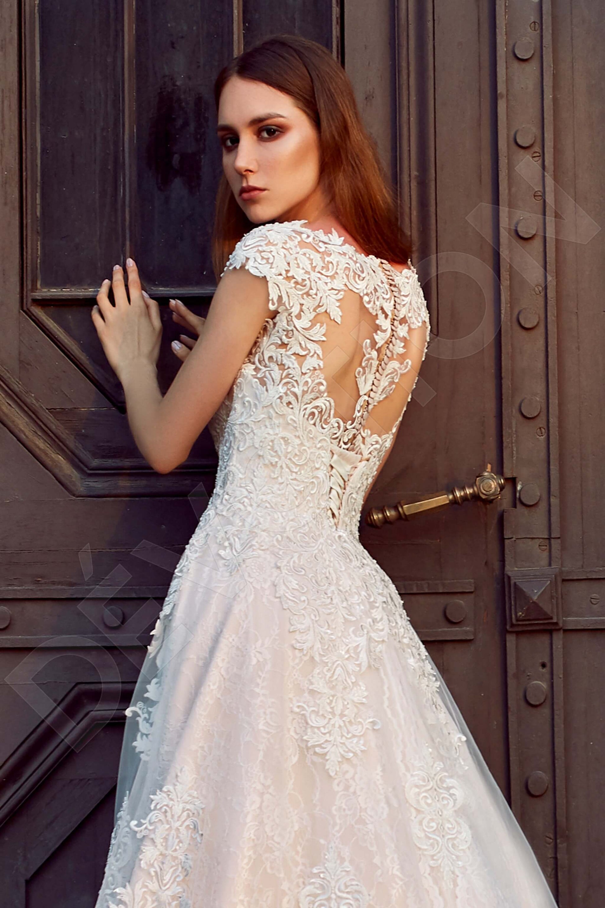 Maggie A-line V-neck Ivory Wedding dress