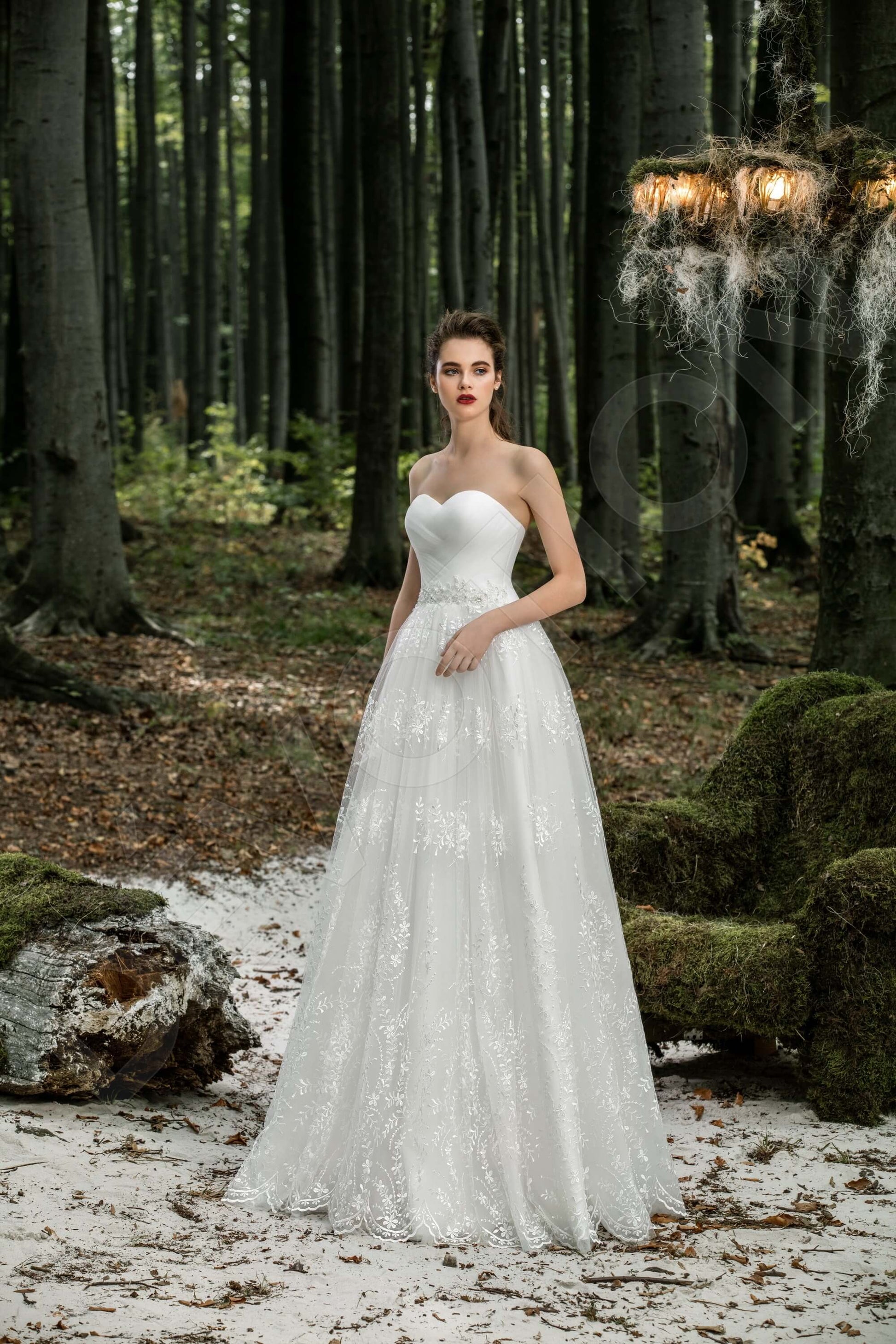 Lillie A-line Sweetheart Milk Wedding dress