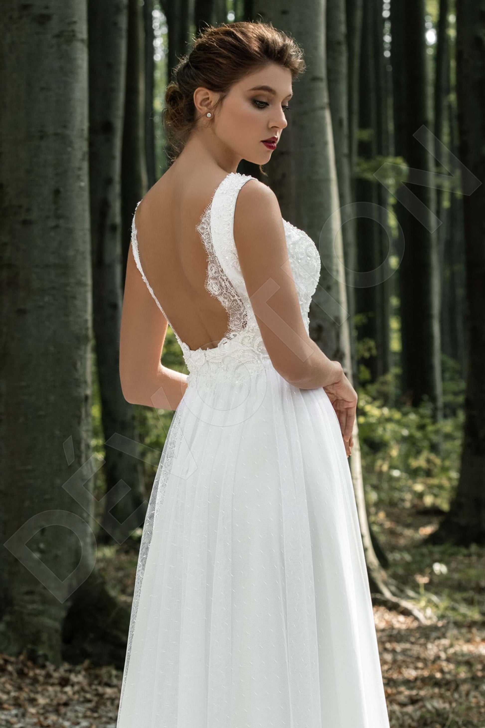 Kindra A-line V-neck White Wedding dress