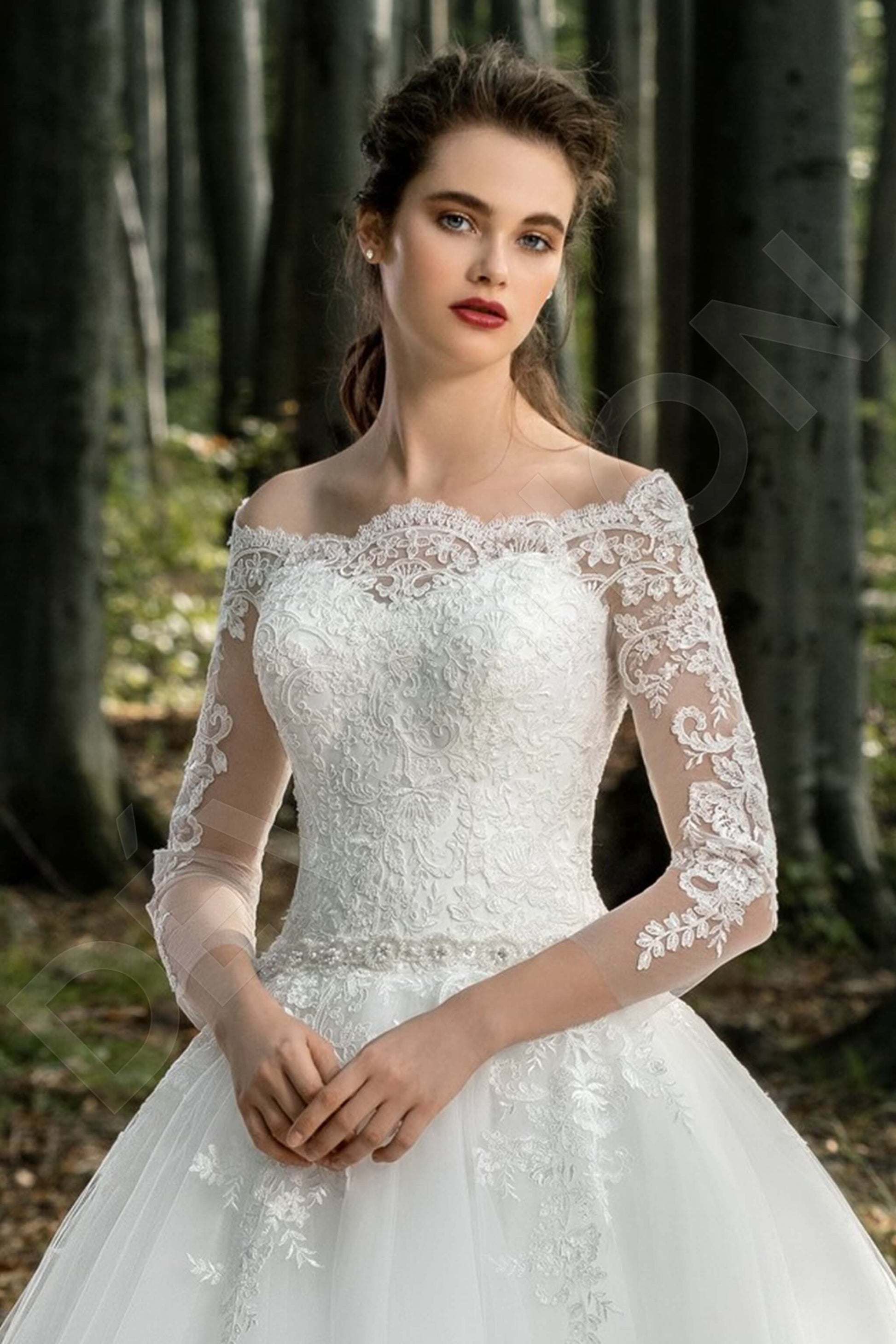 Jezebelle Princess/Ball Gown Off-shoulder/Drop shoulders Milk Wedding dress