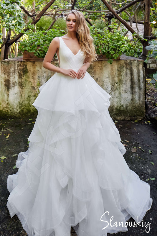 Asta Princess/Ball Gown V-neck Ivory Wedding dress